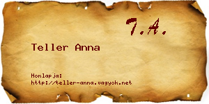 Teller Anna névjegykártya